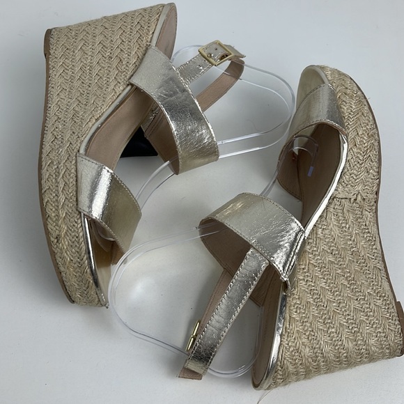 Montego Bay club metallic gold wedgies size 10. - Picture 12 of 15